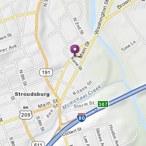 Map of Stroudsburg store